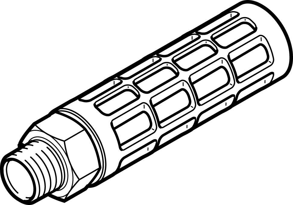 Глушитель алюминиевый резьбовой Festo U-1-B