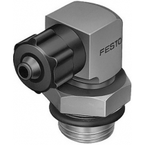 Штуцер ниппельный угловой с накидной гайкой Festo LCKN-1/4-PK-6