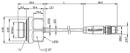 Ультразвуковой датчик Balluff BFD0001