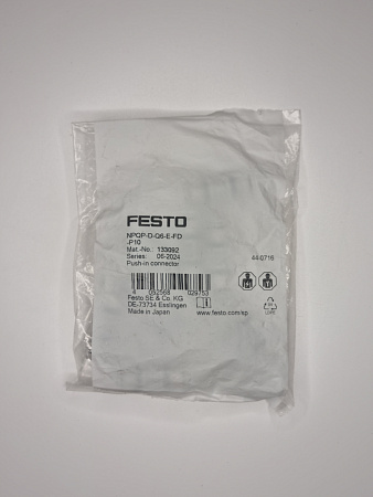 Муфта цанговая прямая Festo NPQP-D-Q6-E-FD-P10
