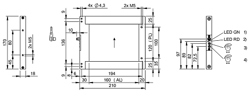 Оптический оконный датчик Balluff BOW0029
