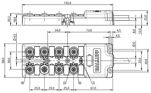 Соединительный блок Balluff BPI0098