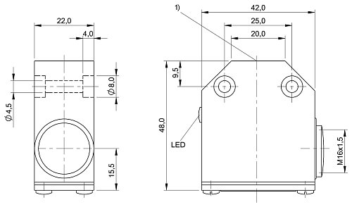 Индуктивный однопозиционный концевой выключатель Balluff BES01ET