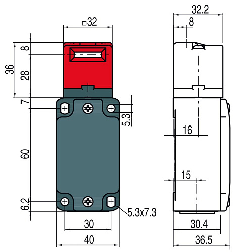 Предохранительный выключатель Leuze S200-M4C1-M20