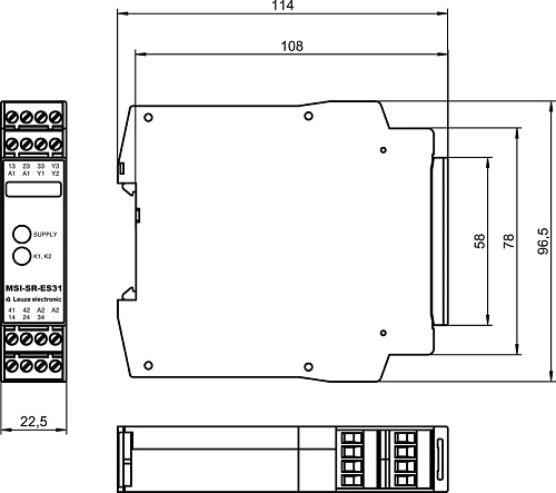 Предохранительное реле Leuze MSI-SR-ES31-01