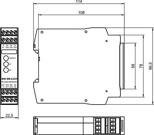 Предохранительное реле Leuze MSI-SR-LC21-01 (арт. 50133008)