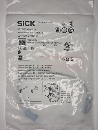 Оптический датчик Sick WTB2S-2P3260