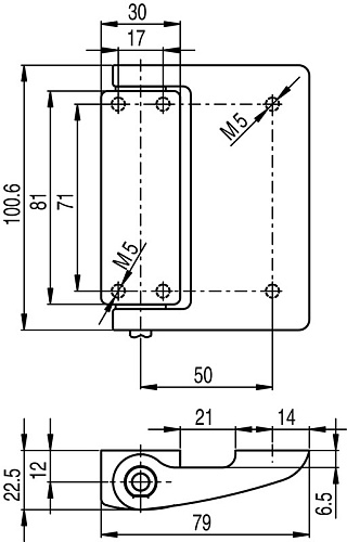 Шарнирный выключатель Leuze S410-M1CB2-B