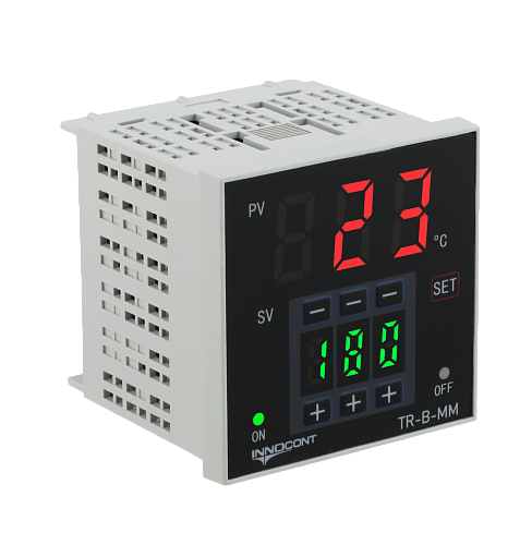 TR-B-MM INNOCONT, Температурный контроллер, 2 дисплея, 3 разряда, 72х72х62 мм, 110-220VAC, выход: реле, режим работы: ON/OFF