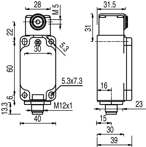 Переключатель Leuze S300-P13C1-M12-CB