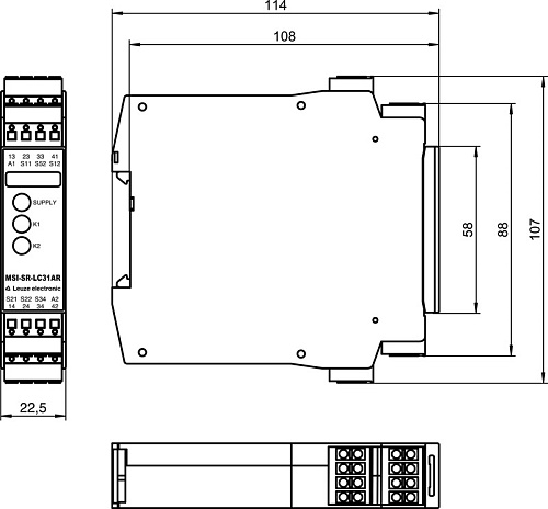 Предохранительное реле Leuze MSI-SR-LC31AR-03 (арт. 50133005)