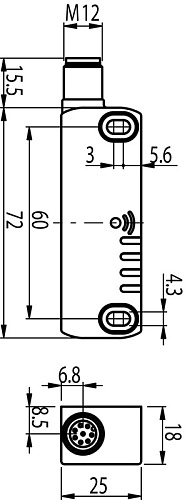 Датчик безопасности Leuze RD800-SSCA-M12L