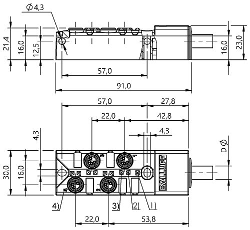 Соединительный блок Balluff BPI00CF