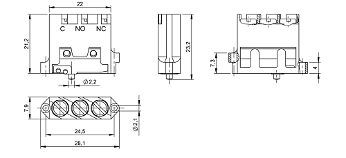 Механический однопозиционный концевой выключатель Balluff BSE000L