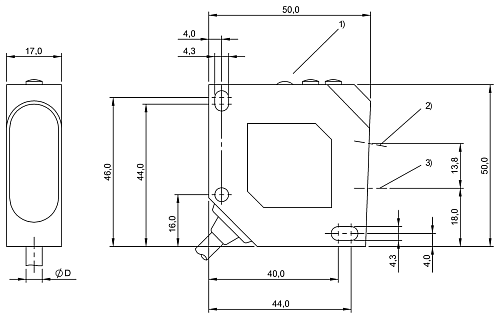 Фотоэлектрический датчик расстояния Balluff BOD0001