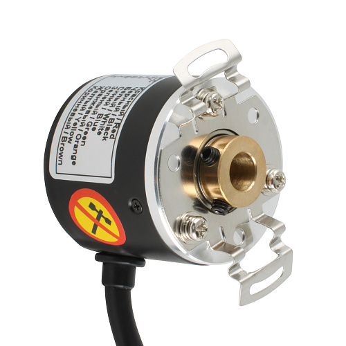 ESI-H40-8-5000-6-L-5 INNOCONT, Инкрементальный энкодер D=40мм, полый вал 8мм, 5000 имп/об, 5VDC, выход TTL, IP54, -20…+80°C, радиальный кабель 2м