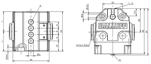 Индуктивный многопозиционный концевой выключатель Balluff BNS03HJ
