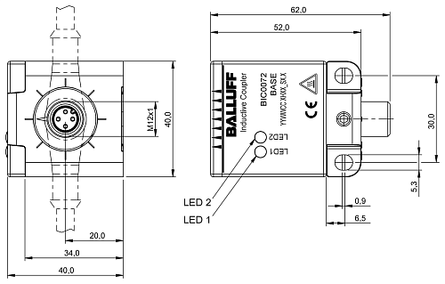 Индуктивный соединитель Balluff BIC0072