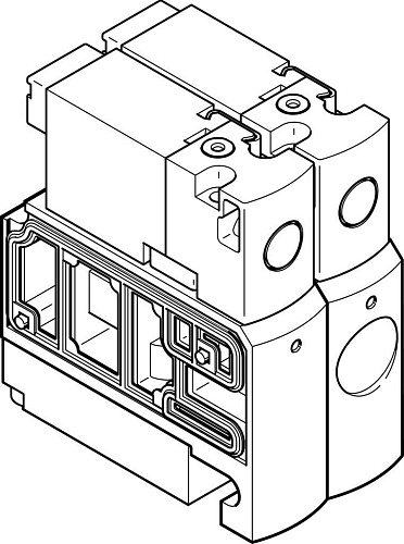 Распределитель с электроуправлением Festo CPVSC1-M1HT-J-H-Q4