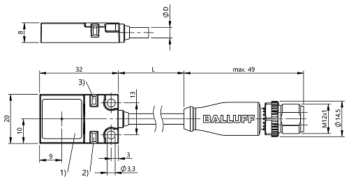 Индуктивный датчик Balluff BES048Y