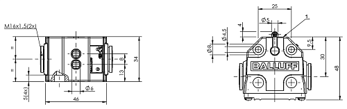 Механический многопозиционный концевой выключатель Balluff BNS01R5