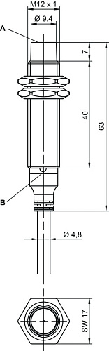 Индуктивный датчик Leuze IS D12MM/2NC-8N0