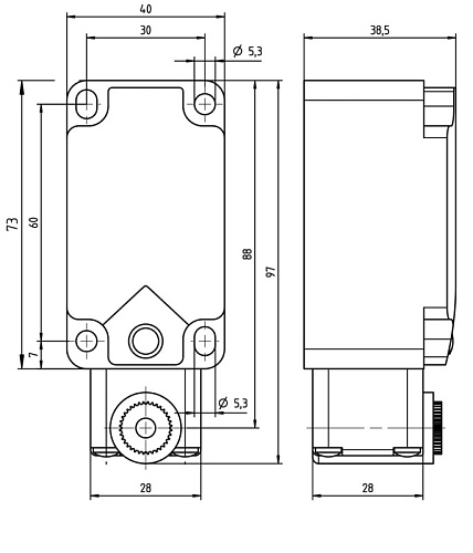 Переключатель Leuze S300-P0C1-M20-CB