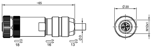 Разъем Balluff BCC03Y1