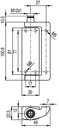 Шарнирный выключатель Leuze S400-M4M12-T