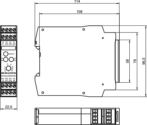 Предохранительное реле Leuze MSI-SR-LC21DT30-01