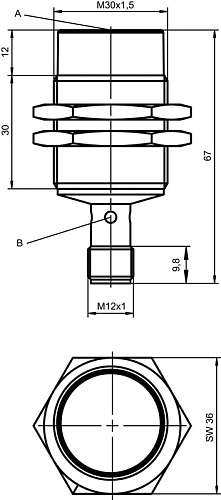 Индуктивный датчик Leuze ISS 230MM/44-22N-S12