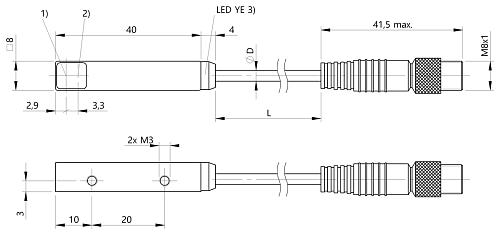 Световозвращающий датчик Balluff BOS01MU