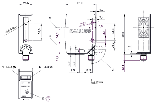 Диффузный датчик Balluff BOS018P