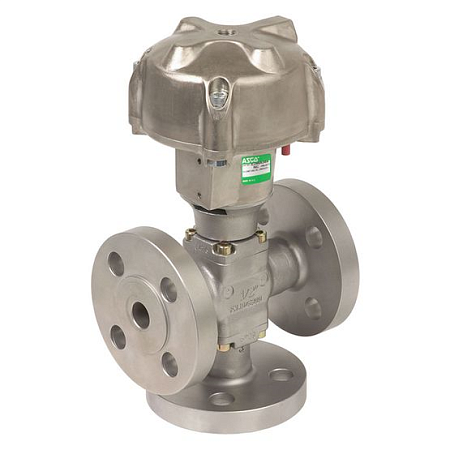 Клапан ASCO серии T398 корпус нержавеющая сталь. Фланец. Давление до 40 бар. 3/2