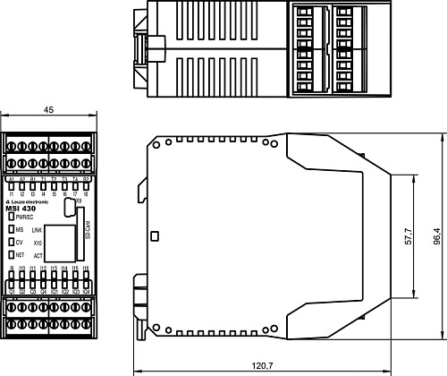 Контроль безопасности Leuze MSI 430-01 (арт. 50132988)