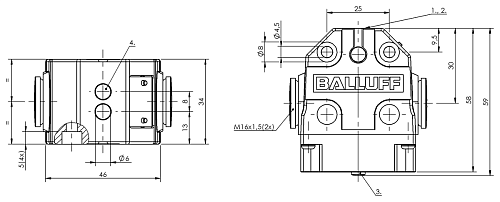 Индуктивный многопозиционный концевой выключатель Balluff BNS03EP