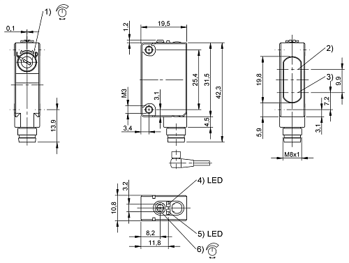 Световозвращающий датчик Balluff BOS02A3