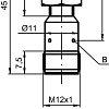Индуктивный датчик Leuze IS 208MM/2NO-1E5-S12