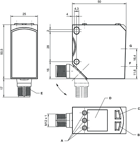 Датчик цвета Leuze CRT648-60/LT-M12