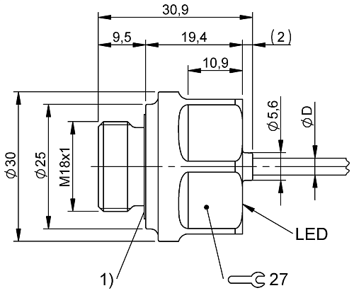 Ультразвуковой датчик Balluff BFD0003
