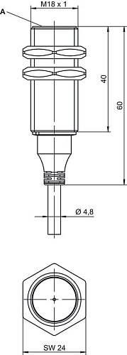 Индуктивный датчик Leuze IS D18MM/2NC-8E0