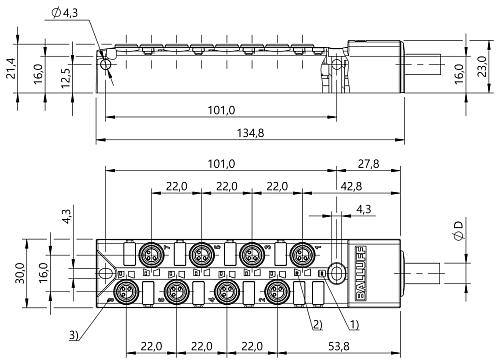 Соединительный блок Balluff BPI00CM