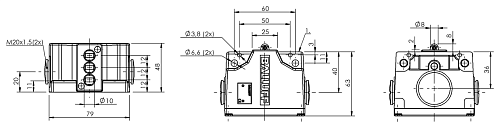 Механический многопозиционный концевой выключатель Balluff BNS0298