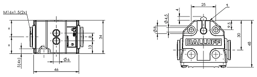Механический многопозиционный концевой выключатель Balluff BNS01NL