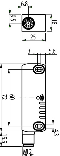 Датчик безопасности Leuze RD800-SUCA-M12R
