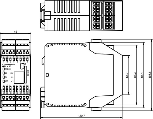 Контроль безопасности Leuze MSI 420-03 (арт. 50132987)
