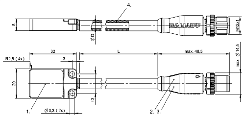 Индуктивный датчик Balluff BES049Y