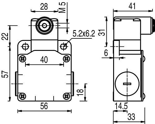 Переключатель Leuze S300-M13C3-M20-SB