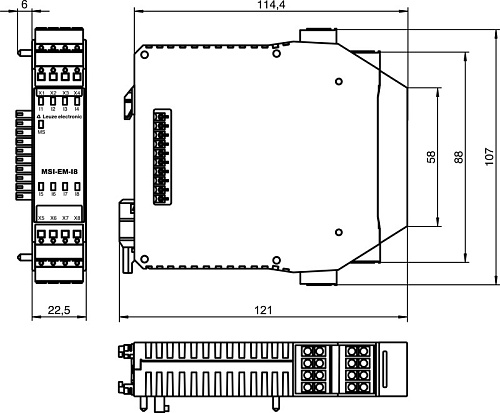 Контроль безопасности Leuze MSI-EM-I8-03